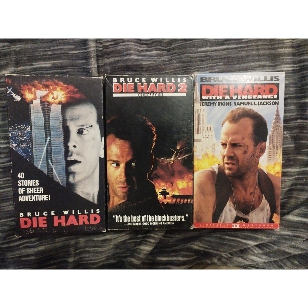 Die Hard Trilogy On VHS - Bruce Willis